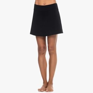 Coolibar Black Women's UPF 50+ Sandbar Swim Skort Size Large